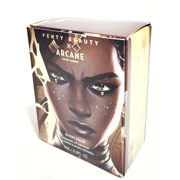 Fenty Arcane Gloss Bomb Universal Lip Luminizer Risky Rulin Shimmering Warm Gold - Picture 14 of 16